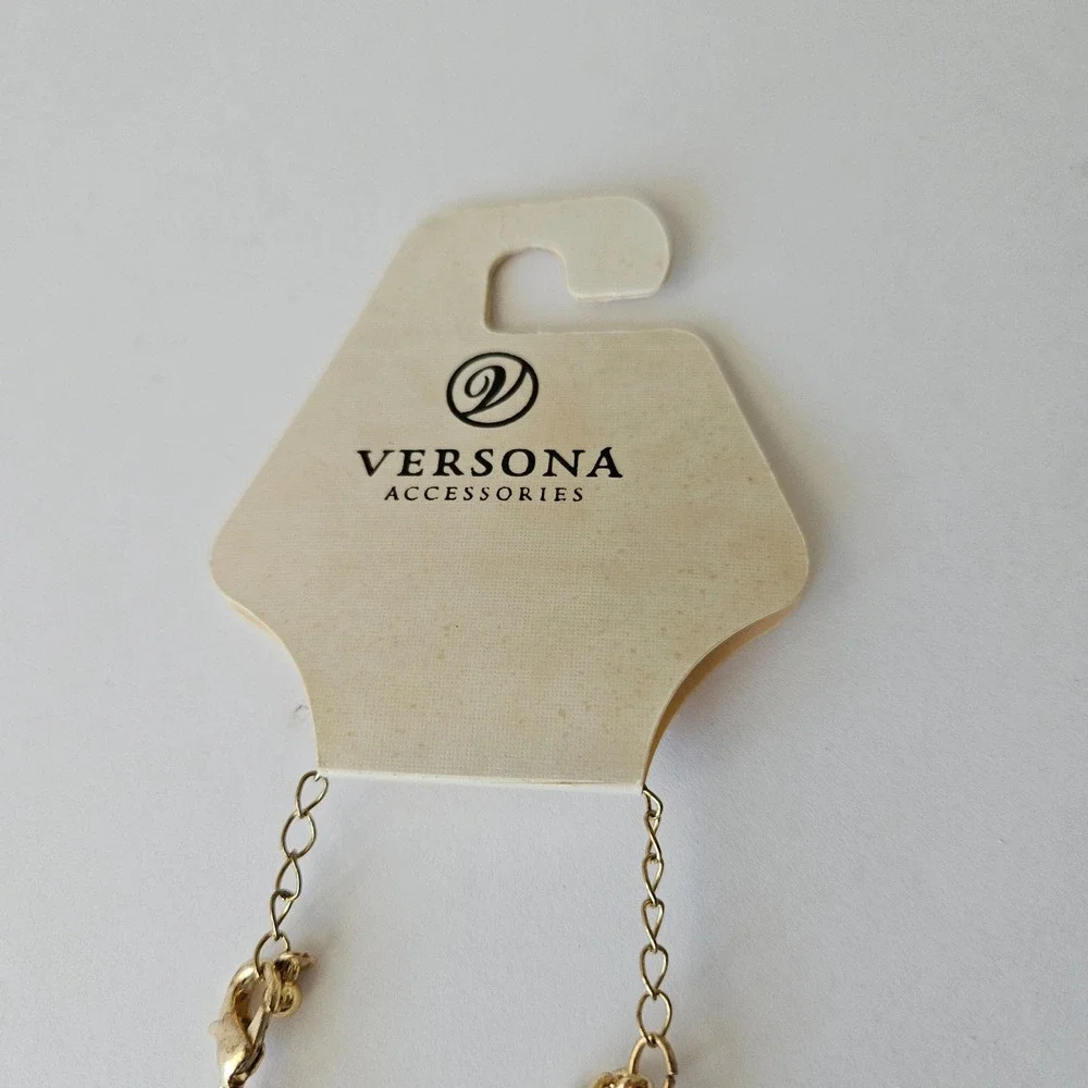 Versona Accessories Gold Tone‎ Sunburst Beaded Double Necklace 22